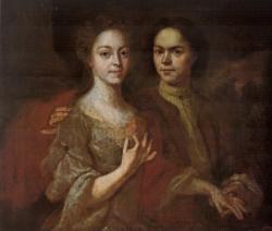 Матвеев А. Автопортрет с женой. 1729 (?)